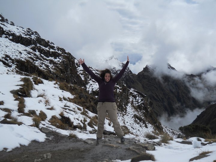 Valerie at the Top of Dead Womas Pass in Peru|www.extremelysharplife.com