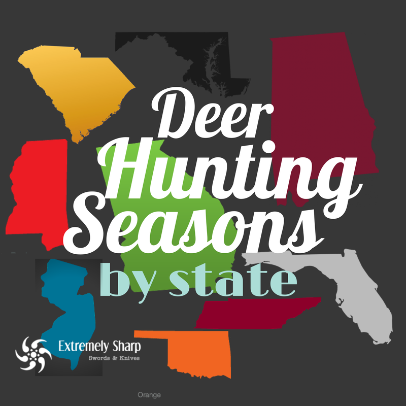 A list of deer hunting season by State at ExtremelySharpLife.com |